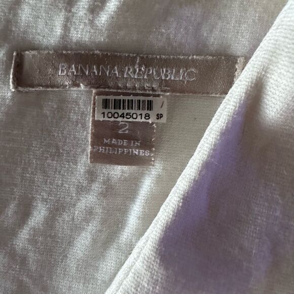 Banana Republic Sleeveless Bodycon structured dress in off white - Size 2 - Picture 2 of 6